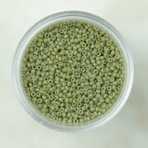 Miyuki 15/0 Round Seed Beads - Duracoat Opaque Dyed Cactus Forest - 15-4474