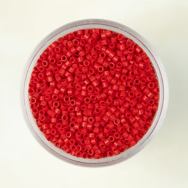 Miyuki 11/0 Delica Seed Beads - Opaque Red - DB723