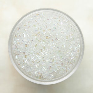 Miyuki 1.5mm Bugle Beads - Crystal AB - BGL-250