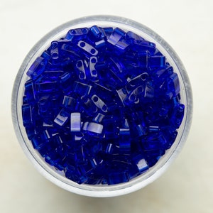 Miyuki Half Tila Beads - Transparent Cobalt Blue - HTL151