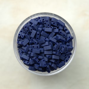 Miyuki Half Tila Beads - Matte Opaque Cobalt Luster - HTL2075