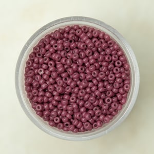 Miyuki 11/0 Round Seed Beads - Duracoat Opaque Dyed Violet Pansy - 11-4468