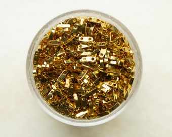 Miyuki Quarter Tila Beads - 24K Gold Plated - QTL191