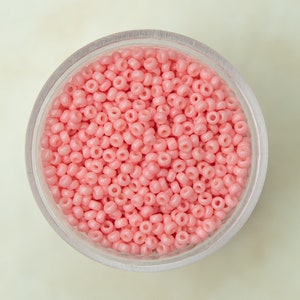 Miyuki 11/0 Round Seed Beads - Duracoat Opaque Dyed Lychee Pink - 11-4463