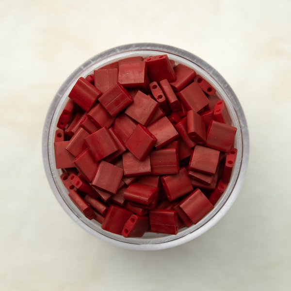 Miyuki Whole Tila Beads - Matte Brick Red - TL2040