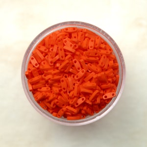 Miyuki Quarter Tila Beads - Opaque Orange - QTL406