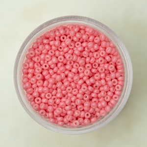 Miyuki 11/0 Round Seed Beads - Duracoat Opaque Dyed Guava Pink - 11-4465