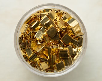 Miyuki Whole Tila Beads - 24k Gold Plated - TL191