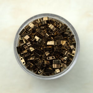 Miyuki Half Tila Beads - Metallic Dark Bronze - HTL457