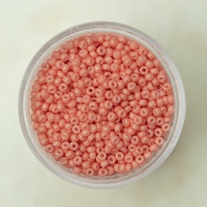 11-4457, Miyuki 8.2g Duracoat Opaque Dyed Creamy Coral 11-4457, Miyuki 8.2g Duracoat Opaque Dyed Creamy Coral