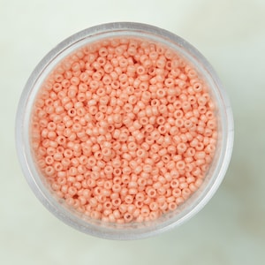Miyuki 15/0 Round Seed Beads - Duracoat Opaque Dyed Tea Rose - 15-4461
