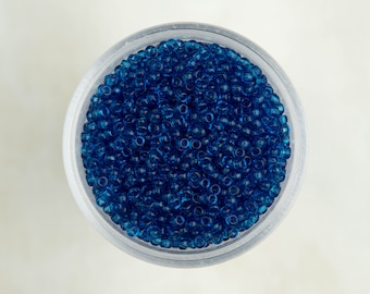 Miyuki 11/0 Round Seed Beads - Transparent Capri Blue - 11-149