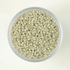 Miyuki 11/0 Delica Seed Beads - Duracoat Opaque Dyed Flax Off White - DB2362