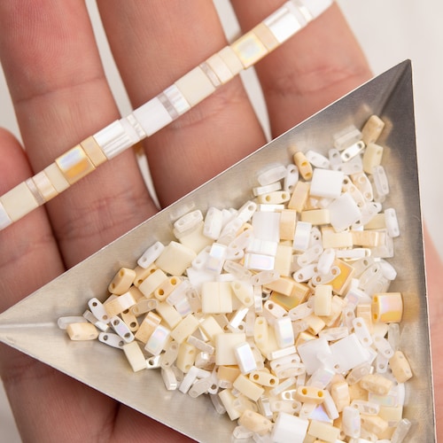 Tila Bead Custom Mix Pebble Beach Flat Tile Beads 10g Bead Etsy