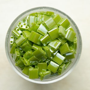 Miyuki Whole Tila Beads - Opaque Chartreuse Luster - TL439