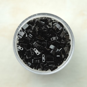 Miyuki Half Tila Beads - Black - HTL401