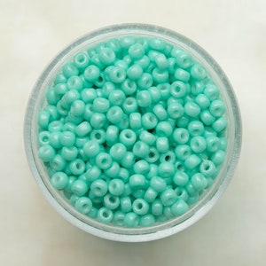 Miyuki 8/0 Round Seed Beads - Duracoat Opaque Dyed Catalina Seafoam - 8-4472