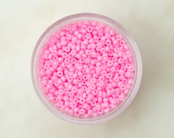 Miyuki 11/0 Round Seed Beads - Opaque Pink - 11-415