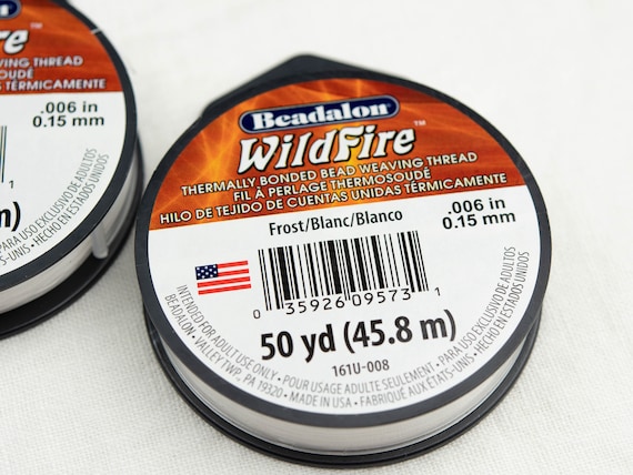 Beadalon Wildfire Beading Thread - 0.006" (0.15mm) Frost, 50 Yard Spool, For Jewelry Making & Crafting