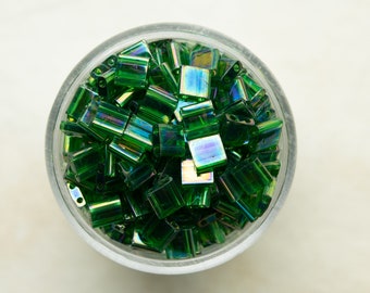 Miyuki Whole Tila Beads - Transparent Green AB - TL179