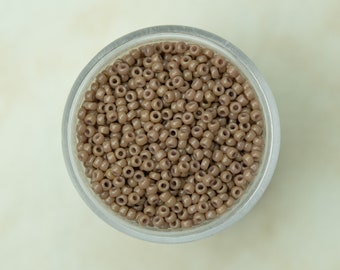 Miyuki 11/0 Round Seed Beads - Duracoat Opaque Dyed Beige - 11-4455