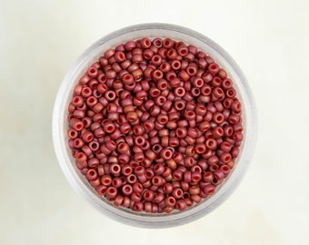 Miyuki 11/0 Round Seed Beads - Frosted Glazed Rainbow Cardinal - 11-4695