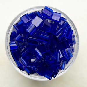 Miyuki Whole Tila Beads - Transparent Cobalt Blue - TL151