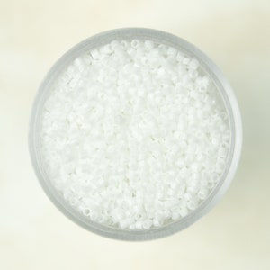 Miyuki 11/0 Delica Seed Beads - Opaque White - DB200