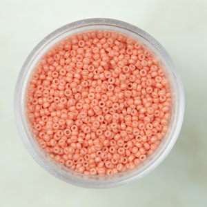 Miyuki 15/0 Round Seed Beads - Duracoat Opaque Dyed Dark Salmon - 15-4462