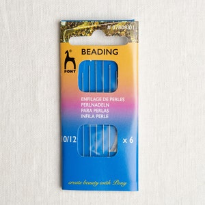 Pony Beading Needles - Assorted Size 10 and 12 - 6 Pack Needles for Beading