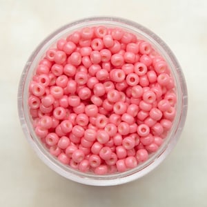 Miyuki 8/0 Round Seed Beads - Duracoat Opaque Dyed Guava Pink - 8-4465