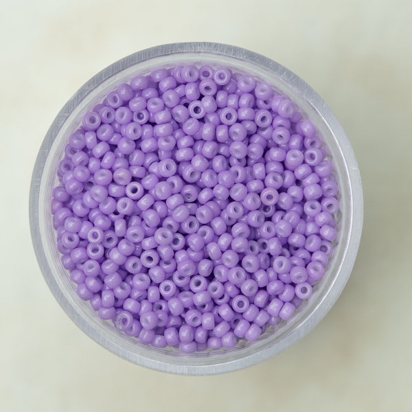 Miyuki 11/0 Round Seed Beads - Duracoat Opaque Dyed Columbine Pale Purple - 11-4488