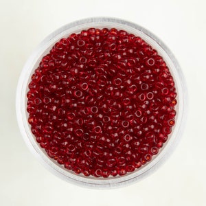 Miyuki 11/0 Round Seed Beads - Transparent Ruby - 11-141