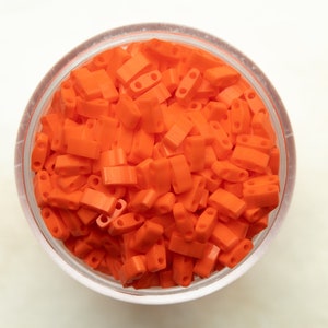 Miyuki Half Tila Beads - Opaque Orange - HTL406
