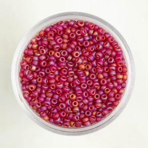 8-141FR, Miyuki 22g Matte Transparent Ruby AB 8-141FR, Miyuki 22g Matte Transparent Ruby AB