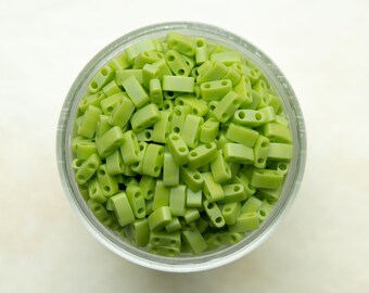 Miyuki Half Tila Beads - Matte Opaque Chartreuse AB - HTL416FR