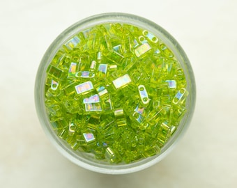 Miyuki Half Tila Beads - Transparent Chartreuse AB - HTL258