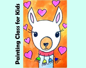 EARTH DAY With FLOWERS | Kids Art Lesson Drawing & Watercolor Painting ...