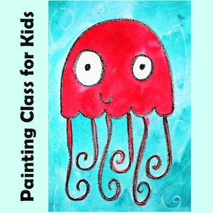 Jellyfish Watercolor Painting Project: Kids Art Lesson (Digital Video)