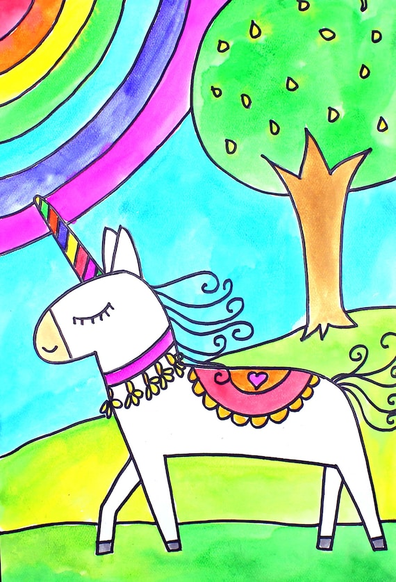 unicorn drawing book : Best Smart Coloring Book for Kids, Easy Step-by-Step  Drawing Guide, For kids Ages 3-8 (Paperback) - Walmart.com