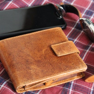 Gents Leather Wallet RFID Leather Wallets For Men Bifold Wallet Slimfold Wallets RFID Blocking Designer Leather Wallet for Men Zipper Purse