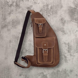 Sac à bandoulière en cuir haut de gamme | Sac en cuir fait main durable pour homme et femme | porté épaule de tous les jours | sac de cavalier pour lui | Offrez un sac