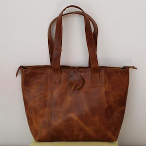 Große Leder-Einkaufstasche für Frauen Leder Shopper Tasche Büro Arbeitstasche Leder Geldbörse Handtasche Muttertagsgeschenk für ihren Jahrestag Geschenk eine Tasche