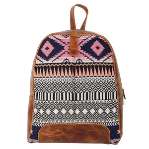 Sac à dos en cuir marron et tapis en cuir marron pour fille, style bohème, sac à dos de style occidental, sac à dos en peau de vache pour femme