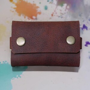 Porta carte in vera pelle Portafoglio vintage sottile per uomo e donna Porta biglietti da visita in pelle minimalista Portafoglio classico Portafoglio compatto