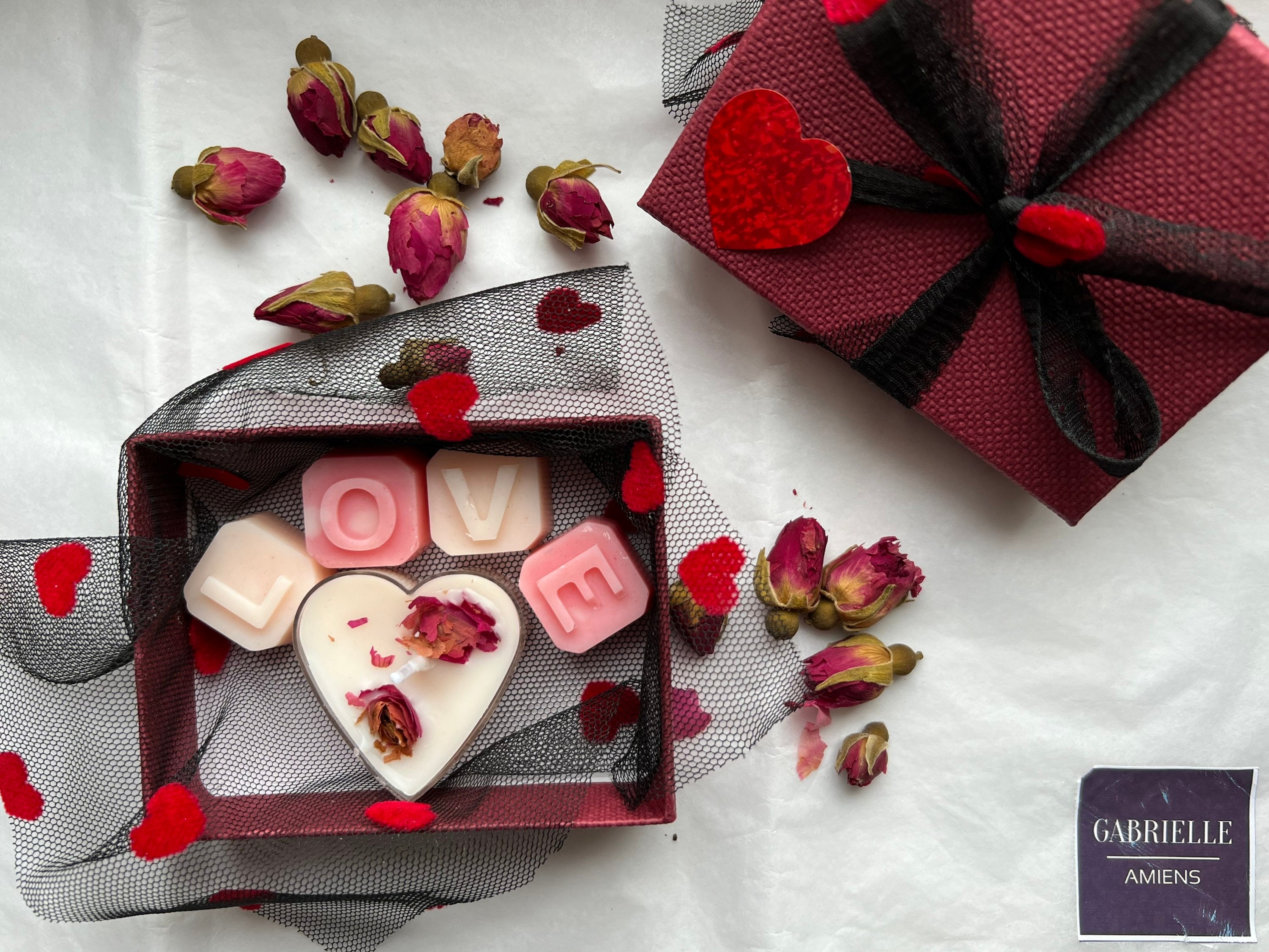 Coffret de Fondants Parfumés Love et Sa Bougie Coeur
