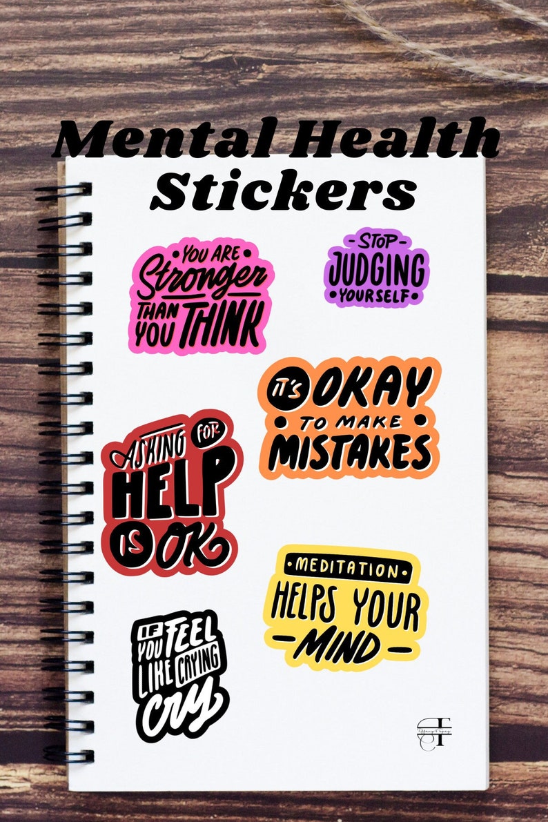 Digital Mental Health Stickers - Etsy