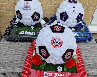 Artificial Funeral Flowers Wreath Memorial Football ball 1 included any team