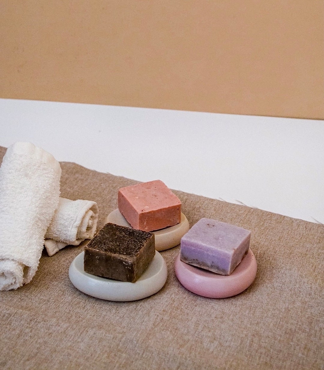 Mini Soap Dish, Small Concrete Soap Holder, Cute Shampoo Bar Holder ...