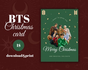 BTS Christmas Card Downloadable Christmas Card Christmas Card